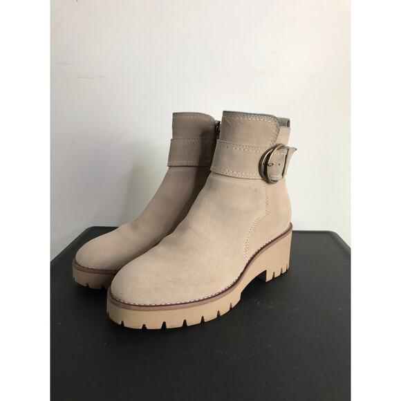 Blondo Booties Womens Size 6M Tan Suede Side Zip Chucky Sole Waterproof - Picture 2 of 8